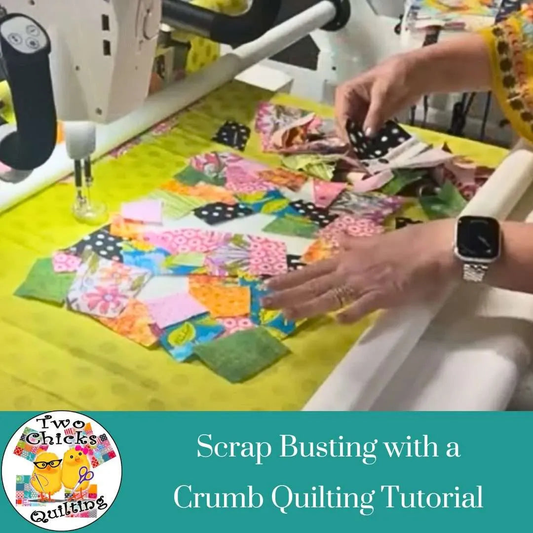 using small scraps to stitch over to create a scrappy quilted fabric piece